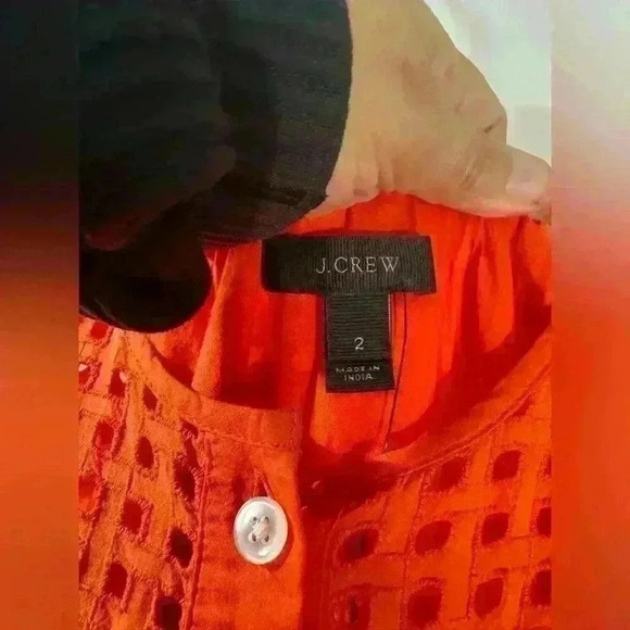 NWT J.CREW EYELET DRESS 100% COTTON - Picture 4 of 6